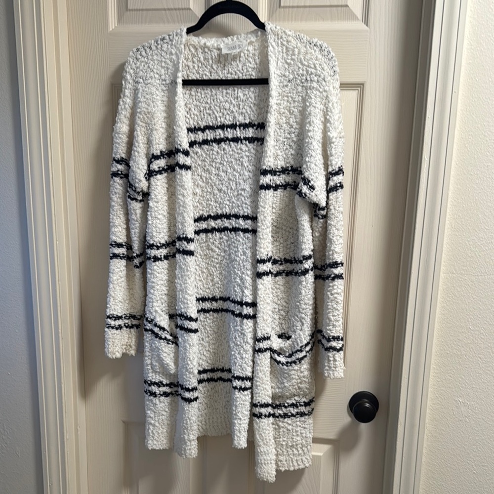 Sienna Sky Navy and White Knit Cardigan